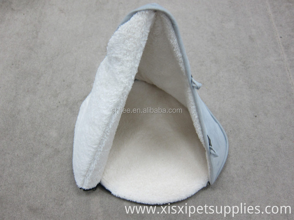 OEM teepee tent style cat cave bed/luxury pet bed/cat cave